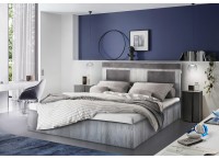 BED FLORENCE 5'0 BASE CHIPBOARD GREY/WASH OA